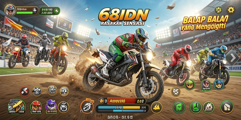 Gameplay balapan mendebarkan di 68IDN yang penuh aksi.