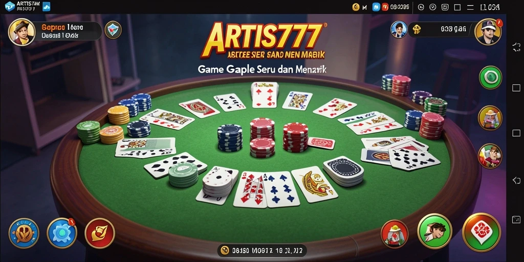 Screenshot ARTIS777 menampilkan gameplay Gaple yang seru dan menarik.