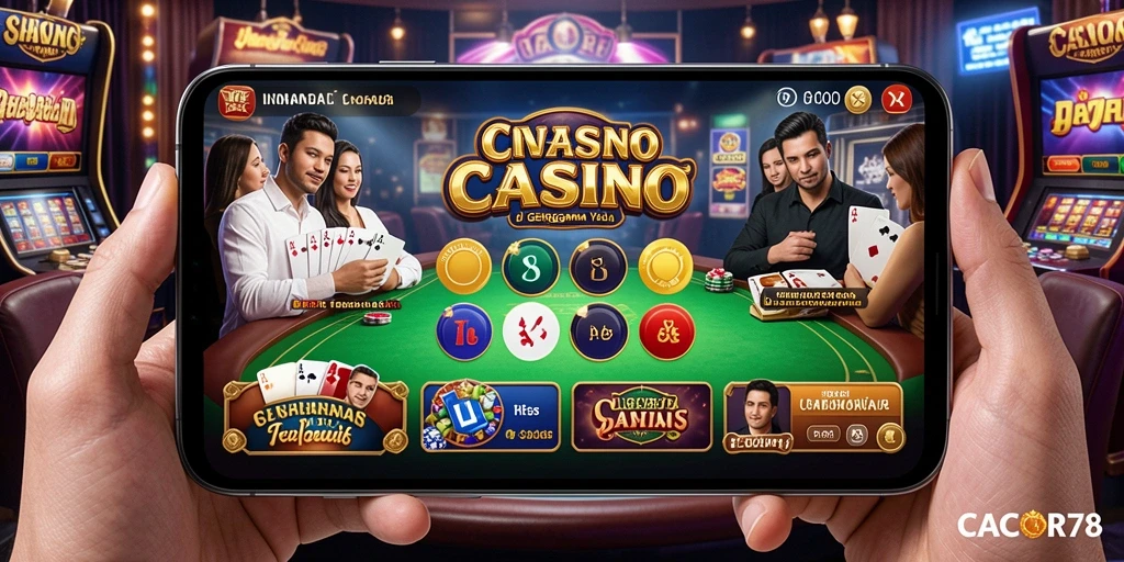 Screenshot CACOR78 menampilkan suasana permainan Live Casino yang mengasyikkan.
