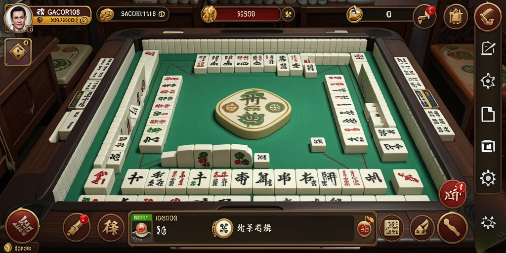 Screenshot GACOR108 menampilkan gameplay Mahjong yang menarik.