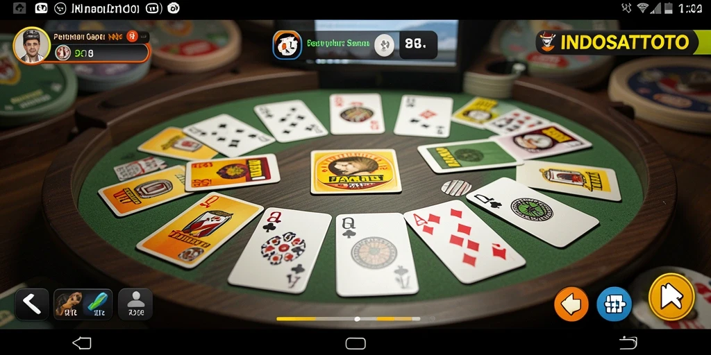 Screenshot INDOSATTOTO menunjukkan gameplay Gaple yang menarik dan seru.