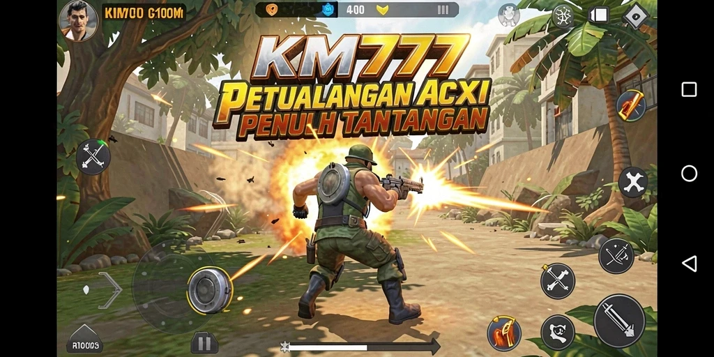 Tampilan menegangkan dari gameplay KM777 yang penuh aksi.