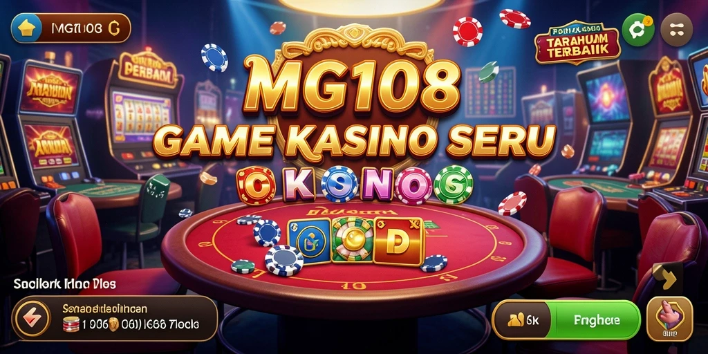 Tangkapan layar MG108 yang menunjukkan gameplay Kasino yang menarik.