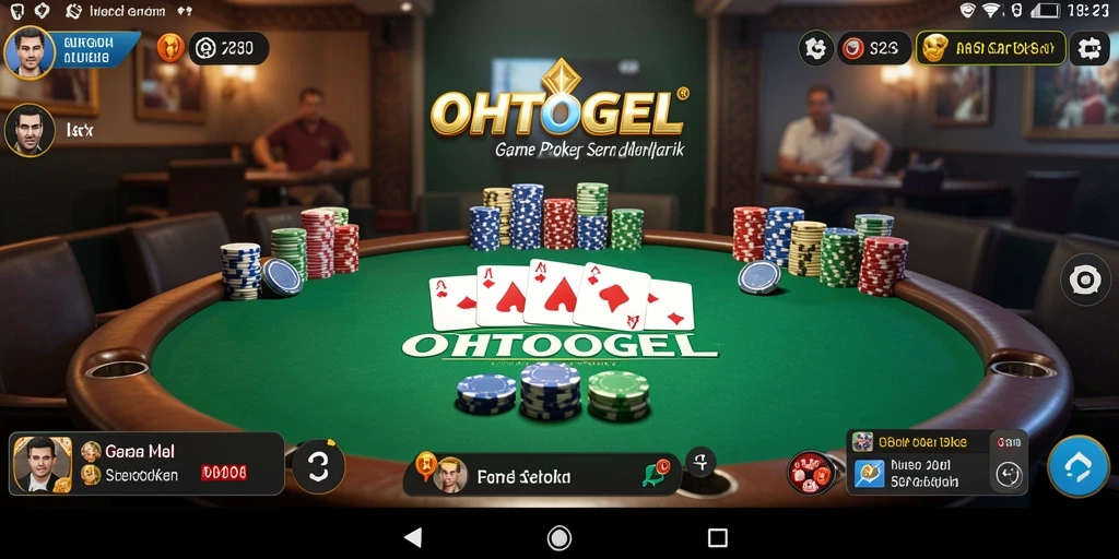 Tampilan gameplay Poker yang seru dan mendebarkan di OHTOGEL.
