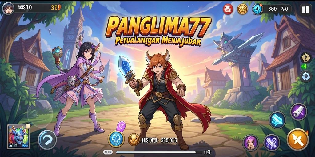 Gameplay PANGLIMA77 yang memukau dengan aksi karakter Anime.