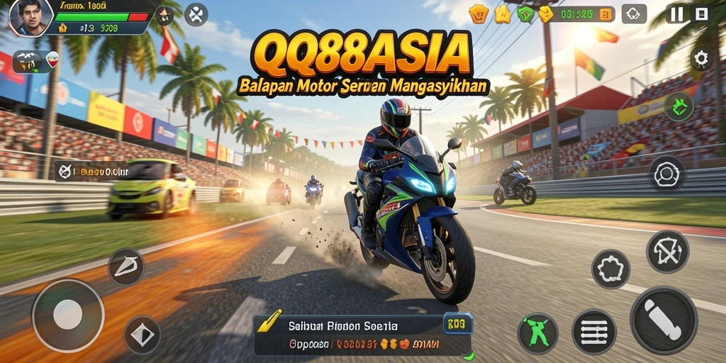 Gameplay seru di QQ88ASIA dengan aksi balap motor yang mendebarkan.