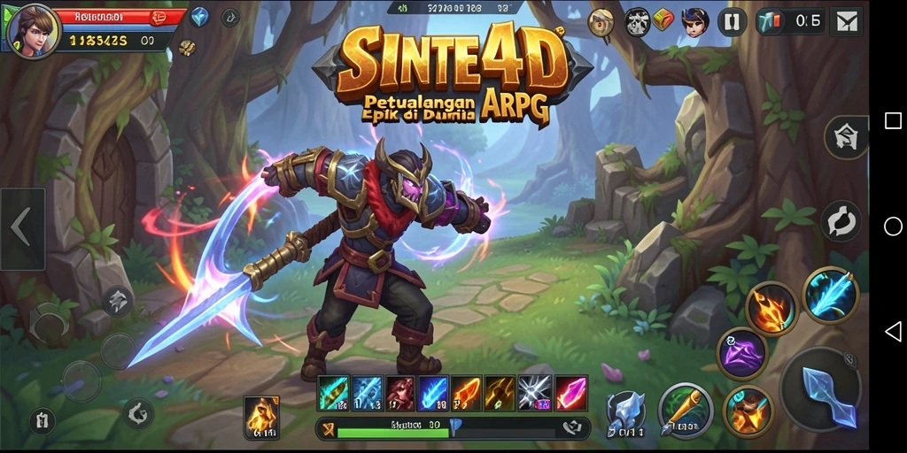 Tampilan seru gameplay ARPG SINTE4D yang penuh aksi.