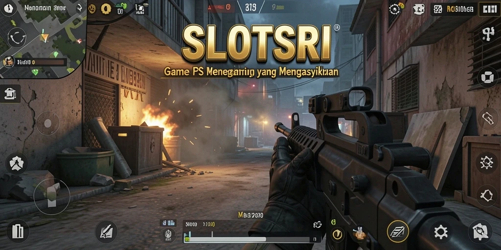 Screenshot gameplay SLOTSRI menampilkan aksi tembak-menembak yang intens.