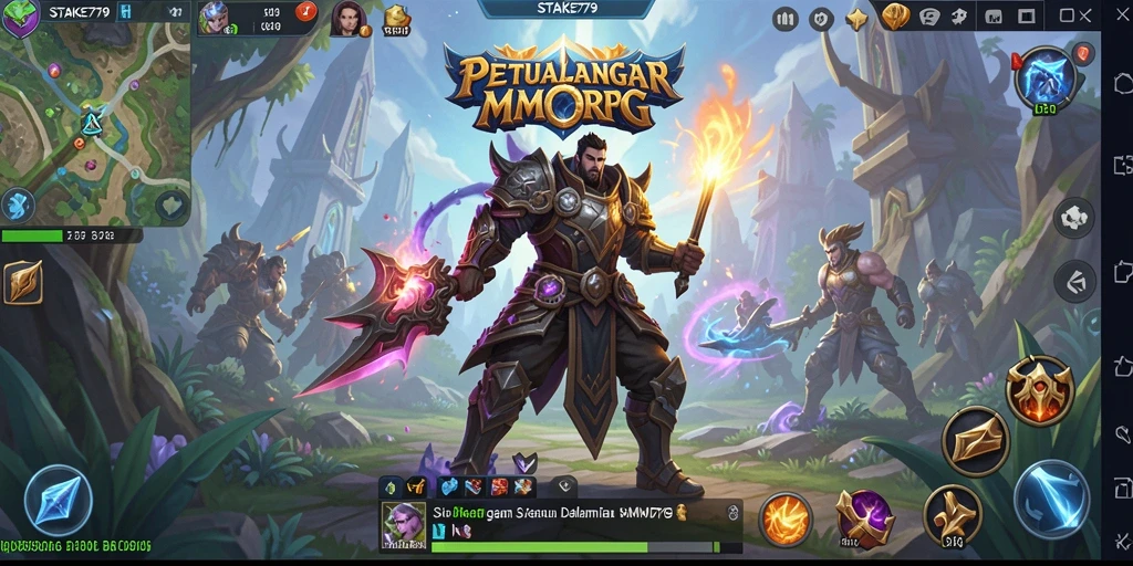 Tangkapan layar menunjukkan aksi seru dalam permainan MMORPG.