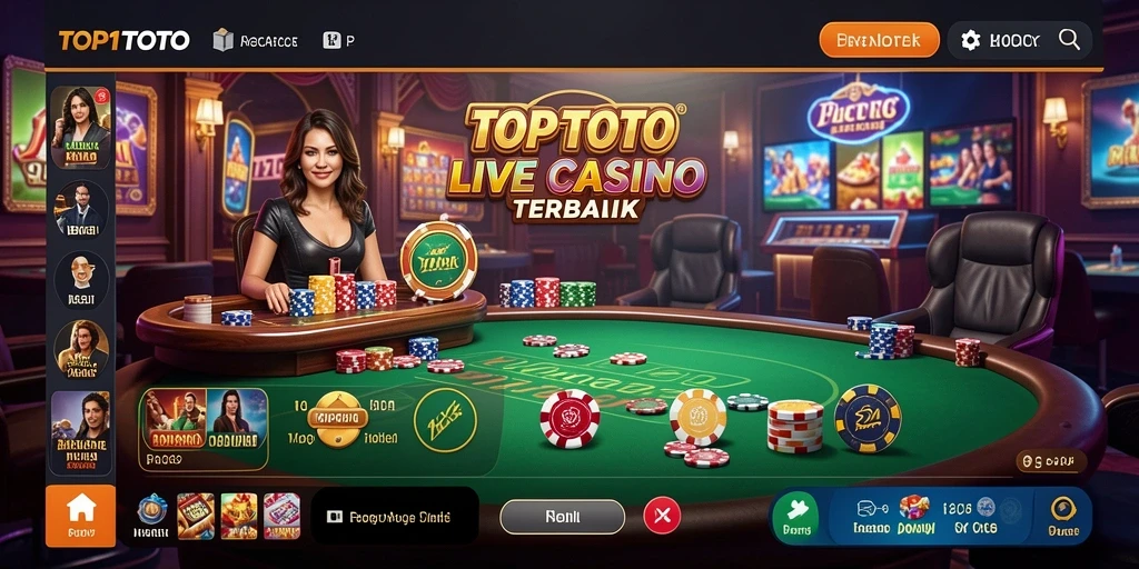 Tampilan gameplay Live Casino yang mendebarkan di TOP1TOTO.